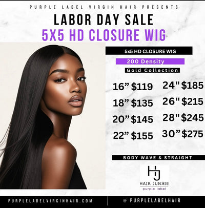 5x5 HD Closure 200 Density Wig