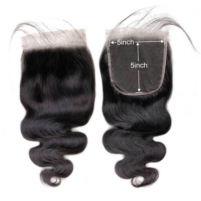 5x5 TRANSPARENT CLOSURE BODY WAVE (SPRING FLING SALE )