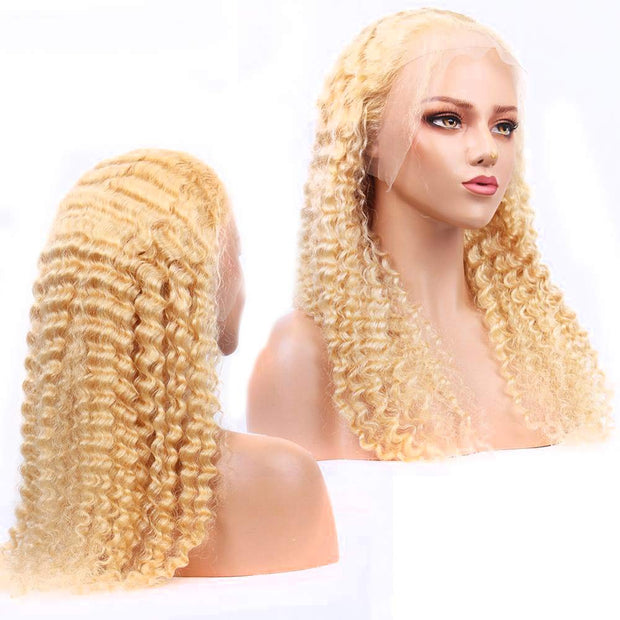 RUSSIAN BLONDE 613 DEEP WAVE FRONTAL WIG