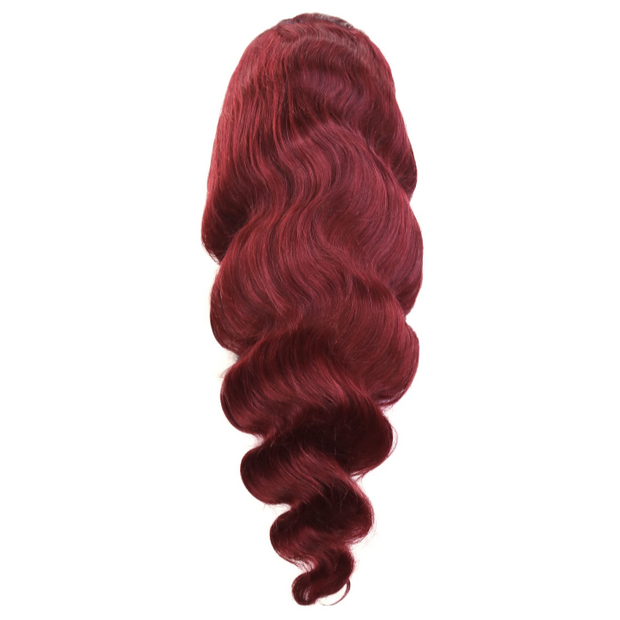 13X4 FRONTAL WIG STRAIGHT (BURGUNDY)