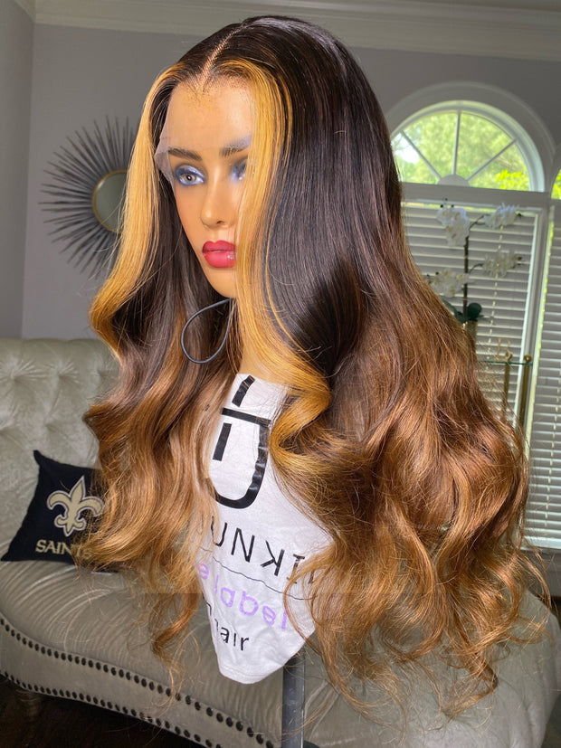 24” 13x4 Transparent Frontal Custom Wig