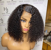 MONGOLIAN KINKY CURLY 4X4 CLOSURE BOB