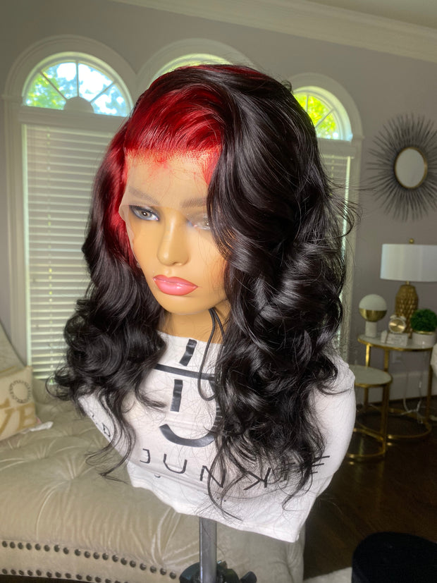 18” 13x4 Transparent Frontal Wig