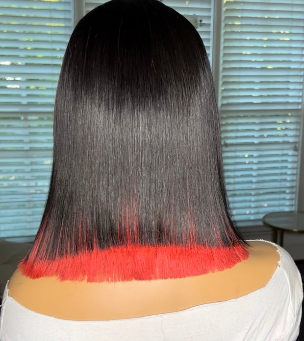 Two Toned Pop Of Color Bob