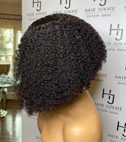 MONGOLIAN KINKY CURLY 4X4 CLOSURE BOB