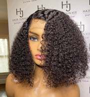 MONGOLIAN KINKY CURLY 4X4 CLOSURE BOB