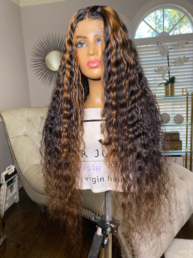 30"Italian Wave 4x4 Closure Wig 200 Density