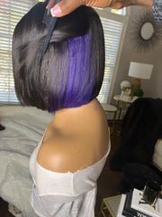 Two Toned Pop Of Color Bob