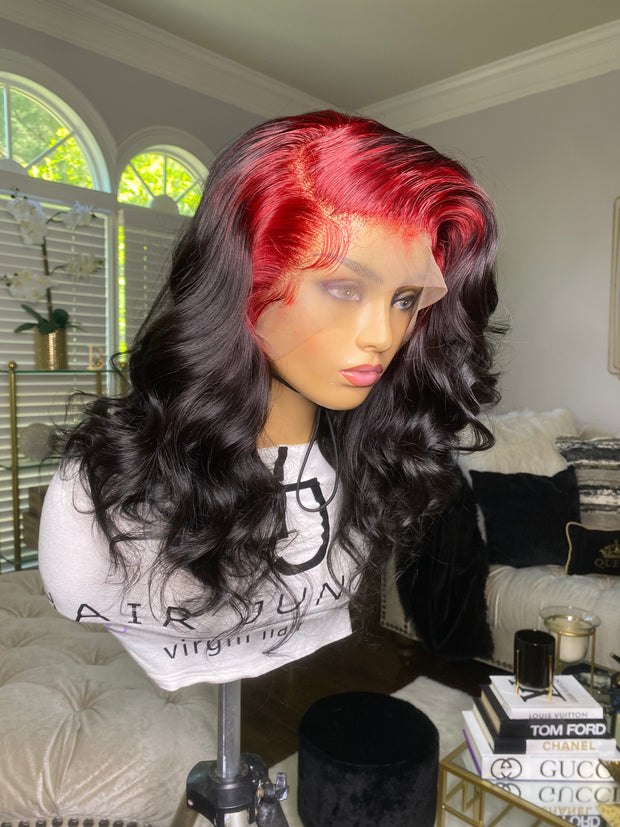 18” 13x4 Transparent Frontal Wig