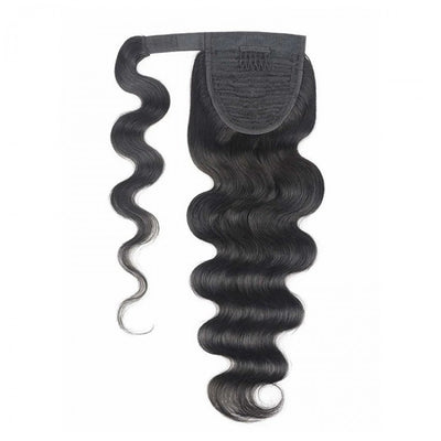 WRAP-AROUND VELCRO PONYTAIL WITH CLIP (BODY WAVE)